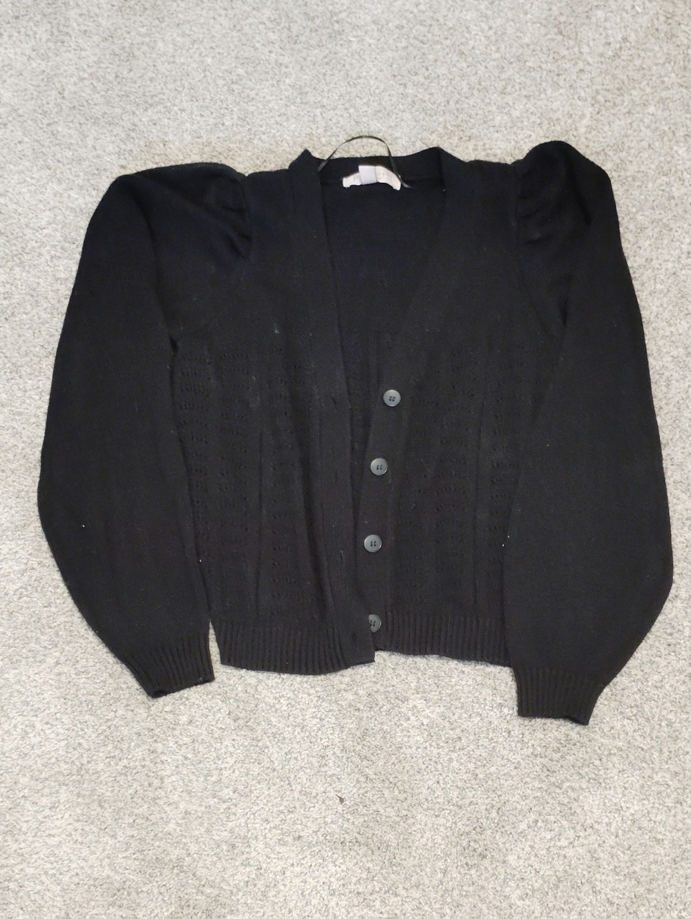 Philosophy Black Button-Front V-Neck Cardigan
